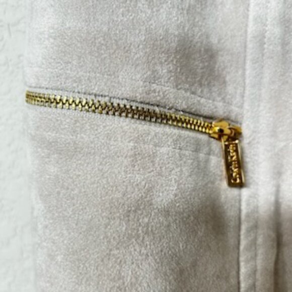 Calvin Klein Faux Suede Open Front Long Vest Duster Cardigan - Picture 11 of 12